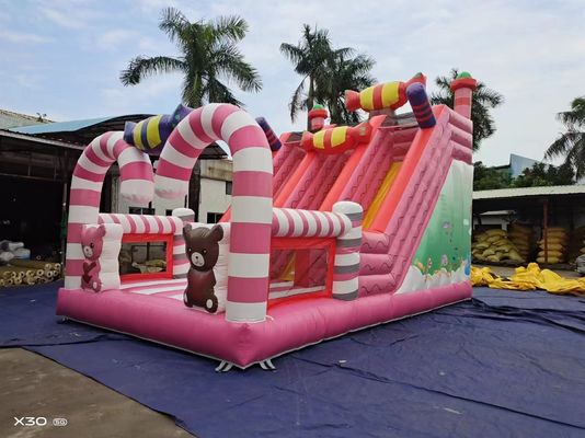แคนดี้เวิลด์ สไตล์ชมพู สไลด์อัดลม สําหรับงานเลี้ยงเช่า