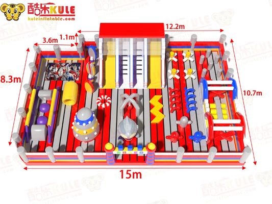 สวนสนุก Ultraman ปราสาทกระโดดแบบอัดอัดด้วยอุปสรรค