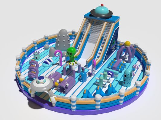 สถานที่อวกาศ Alien Inflatable Bouncy Castle สําหรับเด็ก