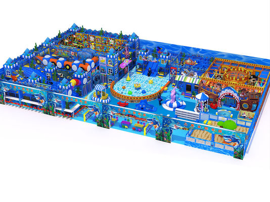 อุปกรณ์เล่นอ่อนขนาดใหญ่สําหรับเด็ก โดยกําหนดเองด้วย Blue Ocean Pirate Theme