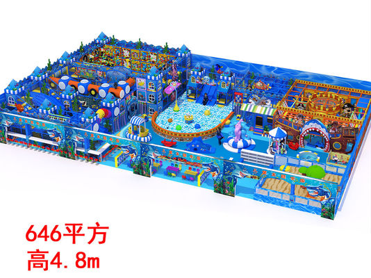 อุปกรณ์เล่นอ่อนขนาดใหญ่สําหรับเด็ก โดยกําหนดเองด้วย Blue Ocean Pirate Theme