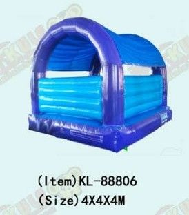 ปราสาทกระโดดสีน้ําเงินแบบอัดอัดได้หลายแบบ สําหรับเด็ก