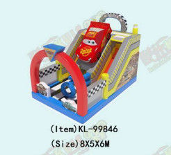 ราคารถแข่ง Theme Commercial Inflatable Slide สําหรับเด็กเช่า
