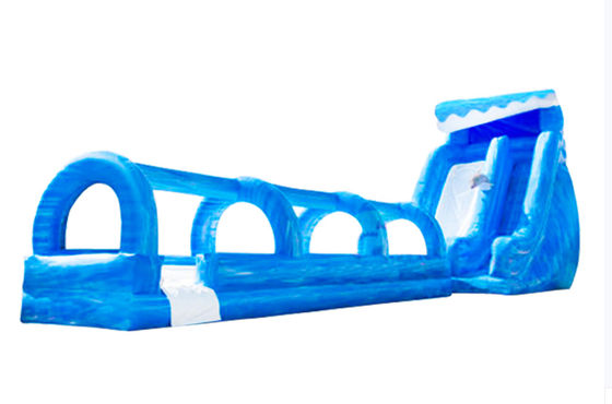 กลางแจ้ง Blue Wave สไลด์น้ํายาวอัดอัด