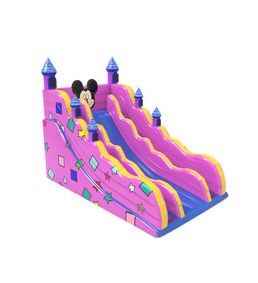 สวนสนุกเด็ก Miki Mouse สไลด์สีชมพู สําหรับเช่า