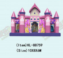ปรับแต่ง 10*8*6m สีสันเด็ก สนามสนุก สไลด์อัดลม